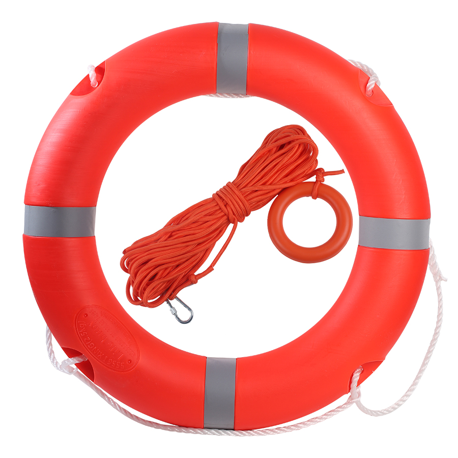 2.5kg plastic life-saving ring + 8 mm20 m orange rope